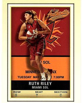2002 Fleer Authentix WNBA #98 Ruth Riley Front