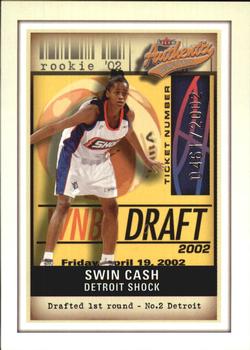 2002 Fleer Authentix WNBA #102 Swin Cash Front
