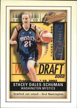 2002 Fleer Authentix WNBA #103 Stacey Dales Front