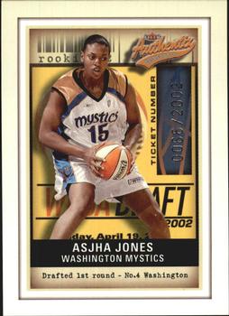 2002 Fleer Authentix WNBA #104 Asjha Jones Front