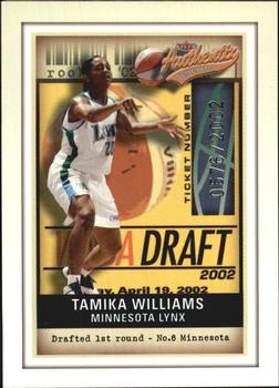 2002 Fleer Authentix WNBA #106 Tamika Williams Front