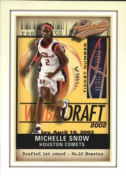 2002 Fleer Authentix WNBA #110 Michelle Snow Front