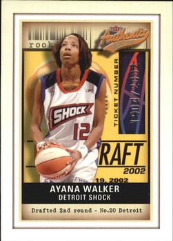 2002 Fleer Authentix WNBA #120 Ayana Walker Front