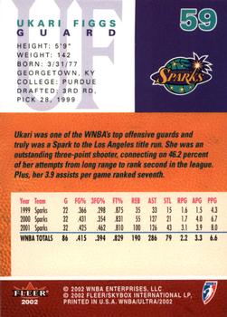 2002 Ultra WNBA #59 Ukari Figgs Back