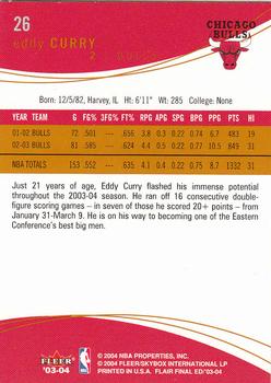 2003-04 Flair Final Edition #26 Eddy Curry Back