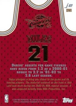 2003-04 Topps Jersey Edition #DMI Darius Miles Back