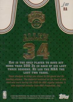 2003-04 Topps Jersey Edition #RA Ray Allen Back