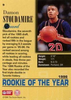 1996 Score Board Draft Day #9 Damon Stoudamire Back