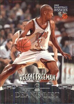1997 Score Board Rookies - Dean's List #5 Reggie Freeman Front