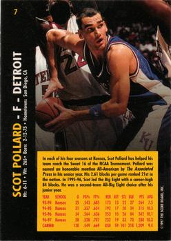 1997 Score Board Rookies - Dean's List #7 Scot Pollard Back