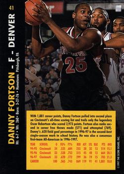 1997 Score Board Rookies - Dean's List #41 Danny Fortson Back