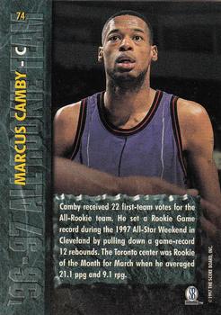 1997 Score Board Rookies - Dean's List #74 Marcus Camby Back