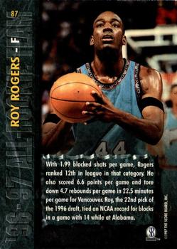 1997 Score Board Rookies - Dean's List #87 Roy Rogers Back