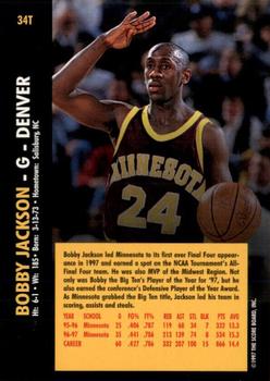 1997 Score Board Rookies - Traded #34T Bobby Jackson Back