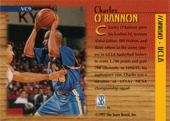 1997 Score Board Rookies - Varsity Club #VC9 Charles O'Bannon Back