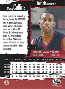 2006 Press Pass #11 Mardy Collins Back