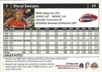 2006 Rittenhouse WNBA #10 Sheryl Swoopes Back