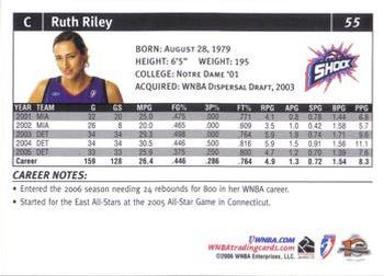 2006 Rittenhouse WNBA #55 Ruth Riley Back
