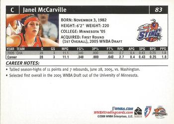 2006 Rittenhouse WNBA #83 Janel McCarville Back