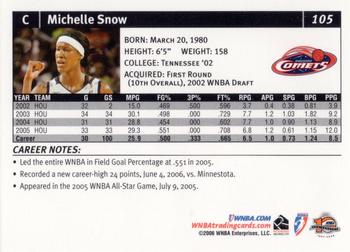 2006 Rittenhouse WNBA #105 Michelle Snow Back