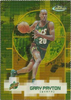 2000-01 Finest - Gold Refractors #52 Gary Payton Front