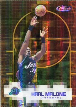 2000-01 Finest - Gold Refractors #32 Karl Malone Front