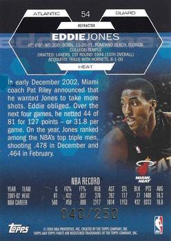 2002-03 Finest - Refractors #54 Eddie Jones Back