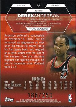 2002-03 Finest - Refractors #56 Derek Anderson Back