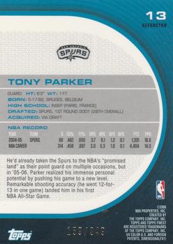 2005-06 Finest - Refractors #13 Tony Parker Back