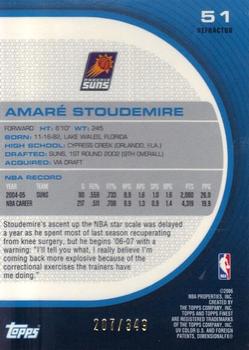 2005-06 Finest - Refractors #51 Amare Stoudemire Back