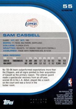 2005-06 Finest - Refractors #55 Sam Cassell Back