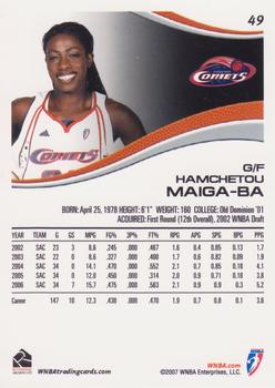 2007 Rittenhouse WNBA #49 Hamchetou Maiga-Ba Back