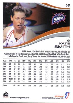 2007 Rittenhouse WNBA #68 Katie Smith Back