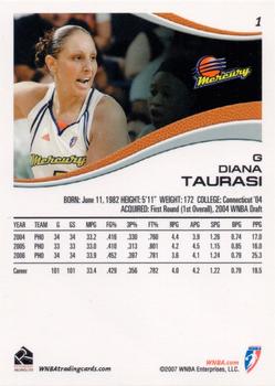 2007 Rittenhouse WNBA #1 Diana Taurasi Back