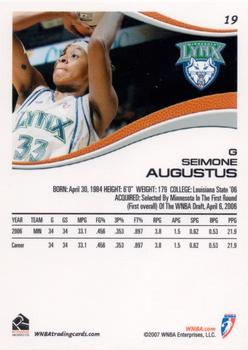 2007 Rittenhouse WNBA #19 Seimone Augustus Back