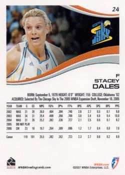 2007 Rittenhouse WNBA #24 Stacey Dales Back