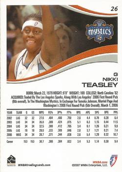2007 Rittenhouse WNBA #26 Nikki Teasley Back