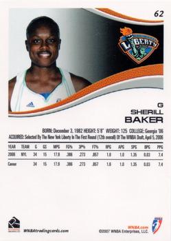 2007 Rittenhouse WNBA #62 Sherill Baker Back