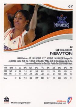 2007 Rittenhouse WNBA #67 Chelsea Newton Back