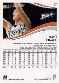 2007 Rittenhouse WNBA #77 Ruth Riley Back