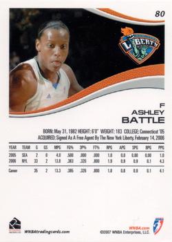 2007 Rittenhouse WNBA #80 Ashley Battle Back