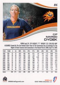 2007 Rittenhouse WNBA #86 Margo Dydek Back