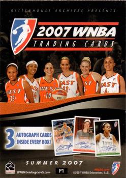 2007 Rittenhouse WNBA #P1 Seimone Augustus Back