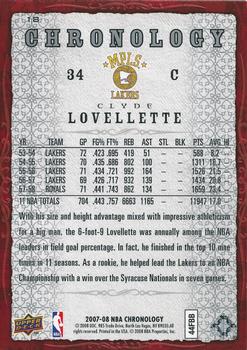 2007-08 Upper Deck Chronology #18 Clyde Lovellette Back