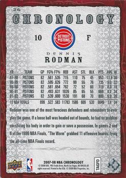 2007-08 Upper Deck Chronology #26 Dennis Rodman Back