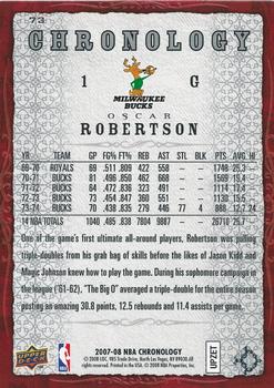 2007-08 Upper Deck Chronology #73 Oscar Robertson Back