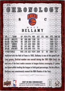 2007-08 Upper Deck Chronology #95 Walt Bellamy Back