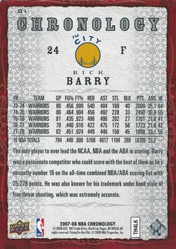 2007-08 Upper Deck Chronology #81 Rick Barry Back