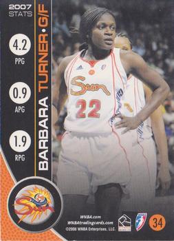 2008 Rittenhouse WNBA #34 Barbara Turner Back