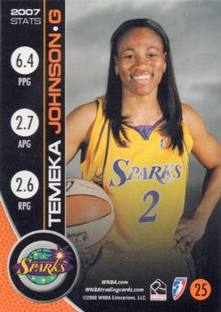 2008 Rittenhouse WNBA #25 Temeka Johnson Back